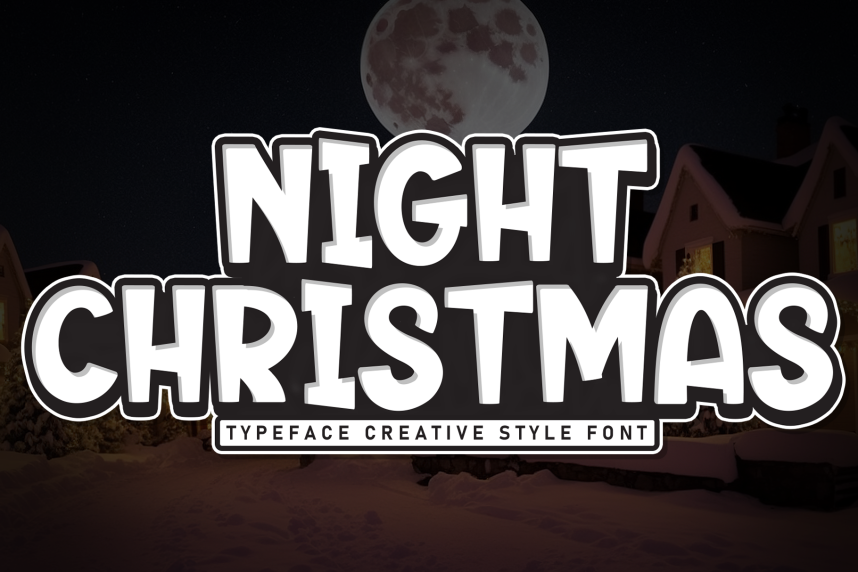Night Christmas Playful 展示字体 英文字体免费下载