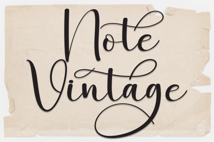 Note Vintage Calligraphy 英文手写 英文字体免费下载