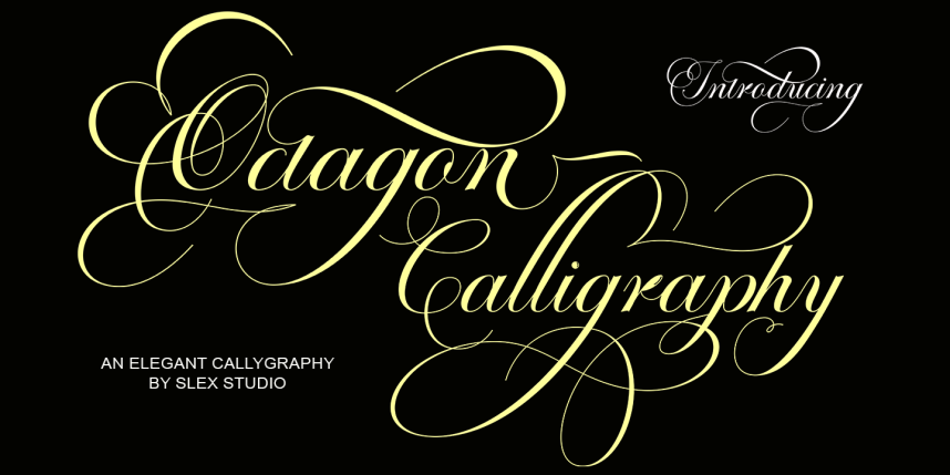 Octagon Calligraphy 花体英文 英文字体免费下载