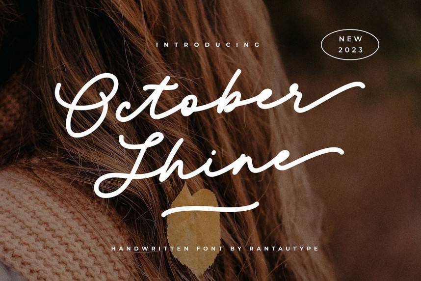 October Shine 英文手写 英文字体免费下载