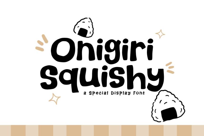 Onigiri Squishy 展示字体 英文字体免费下载