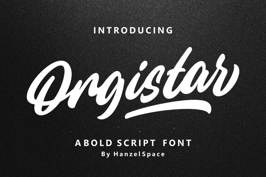 index Orgistar – Bold Script 花体英文 英文字体免费下载