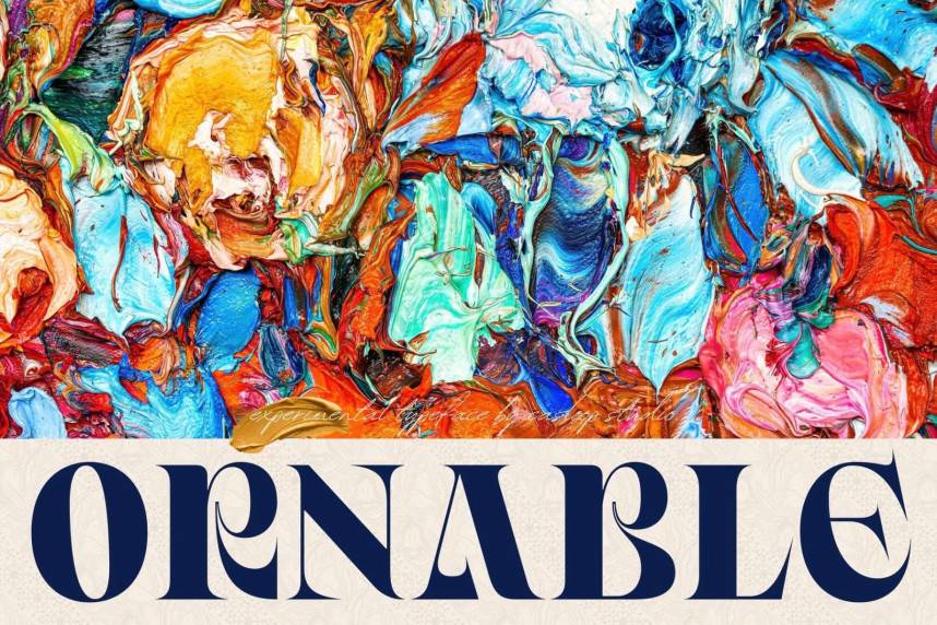 Ornable Experimental Typeface 展示字体 英文字体免费下载