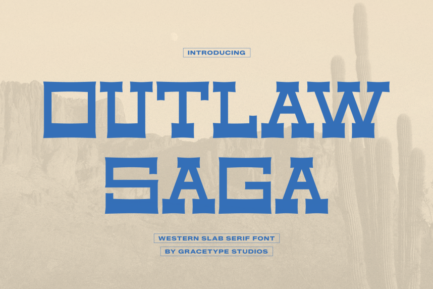 index Outlaw Saga | Western Slab Serif 衬线字体 英文字体免费下载
