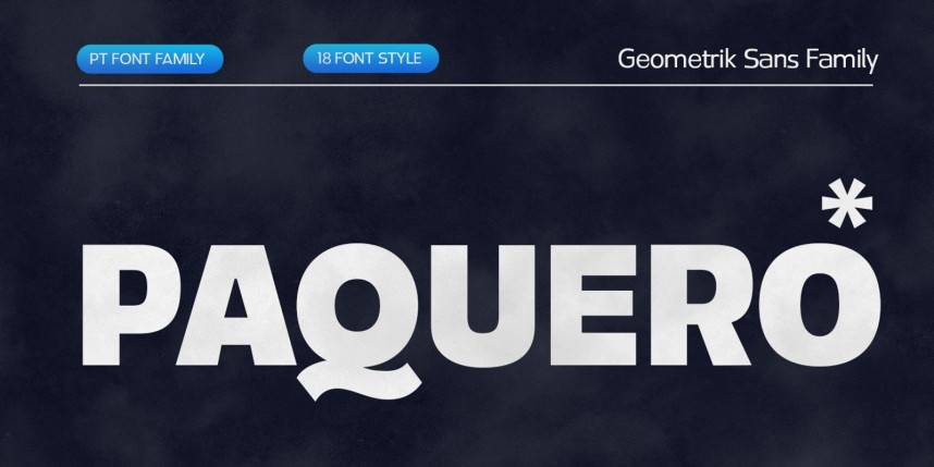 index Paquero Font Family 现代无衬线 英文字体免费下载