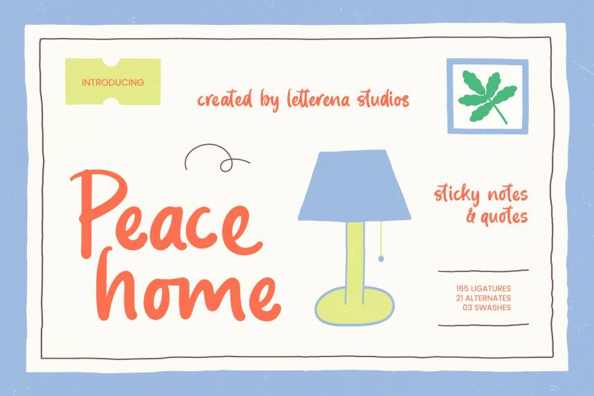 Peace Home 花体英文 英文字体免费下载