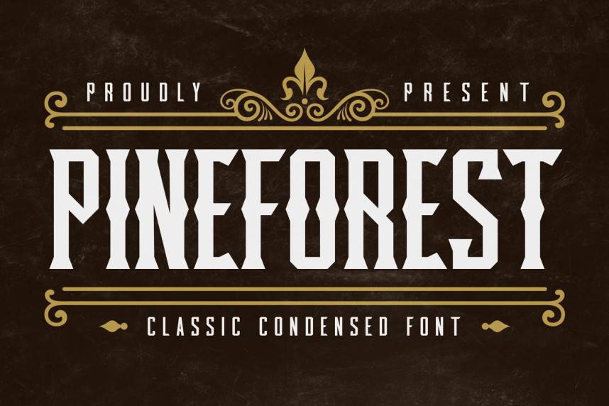 Pineforest – Classic Condensed 衬线字体 英文字体免费下载