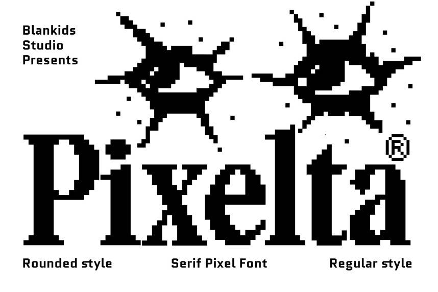 Pixelta 衬线字体 英文字体免费下载