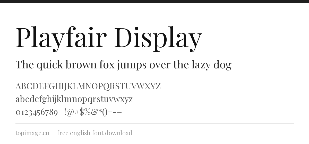 index Playfair Display 衬线字体 英文字体免费下载