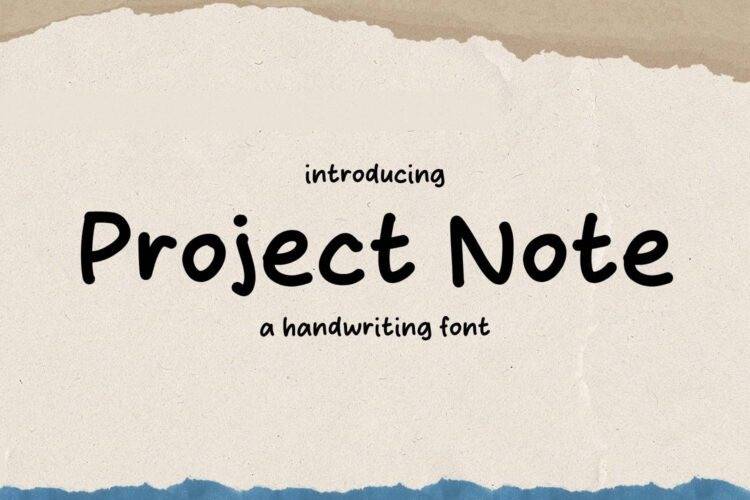 index Project Note 英文手写 英文字体免费下载