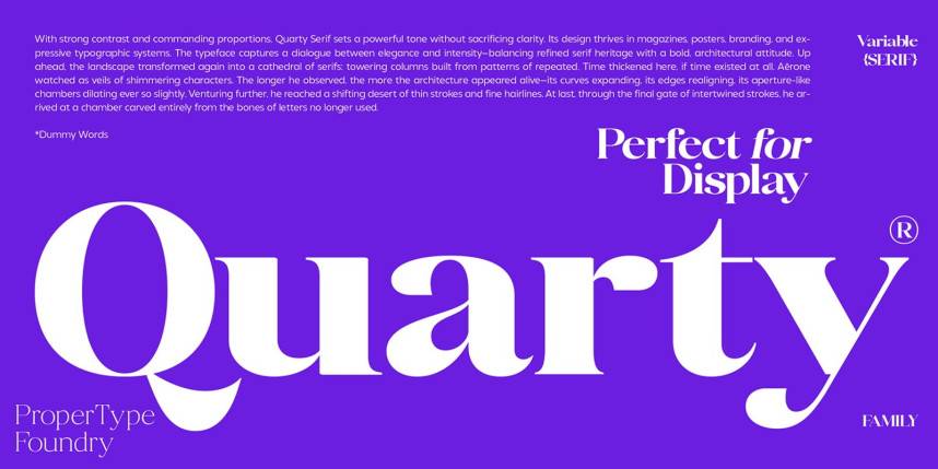index Quarty Cray Font Family 衬线字体 英文字体免费下载