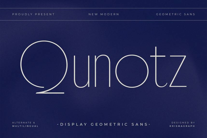 Qunotz 现代无衬线 英文字体免费下载