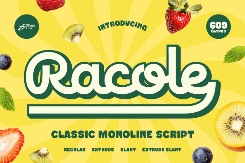 index Racole Script 花体英文 英文字体免费下载