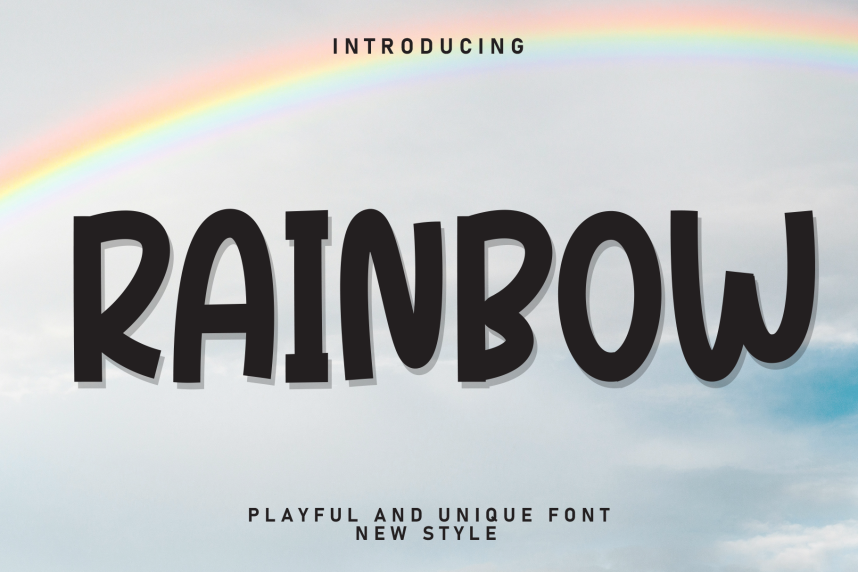 index Rainbow Display Script 英文手写 英文字体免费下载
