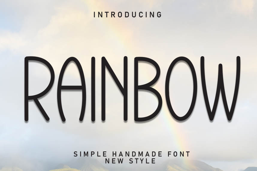 index Rainbow Display Script 英文手写 英文字体免费下载