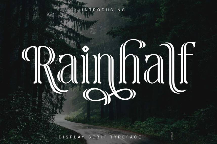 index Rainhalf – Decorative Serif Display 衬线字体 英文字体免费下载