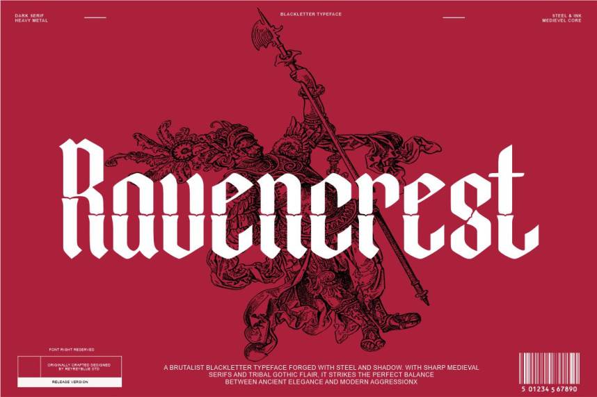 index Ravencrest 哥特式 英文字体免费下载