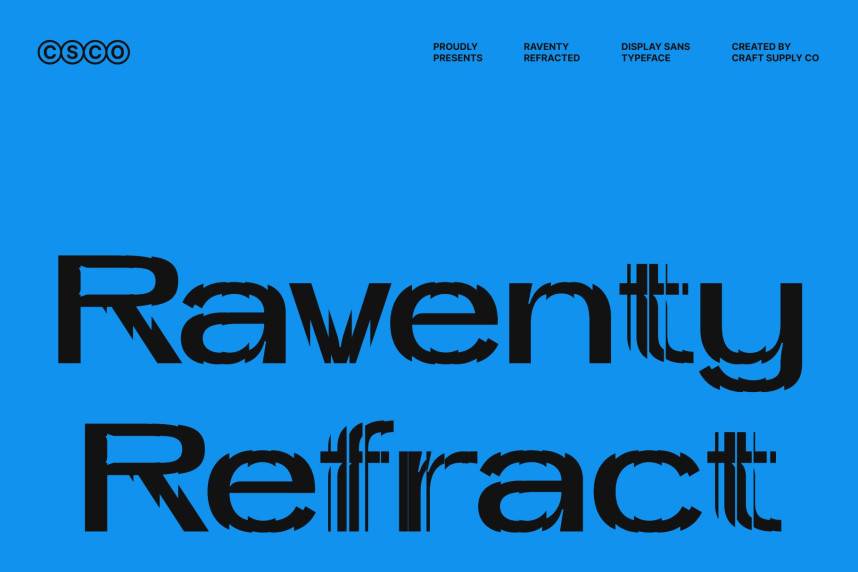 Raventy Refracted 展示字体 英文字体免费下载