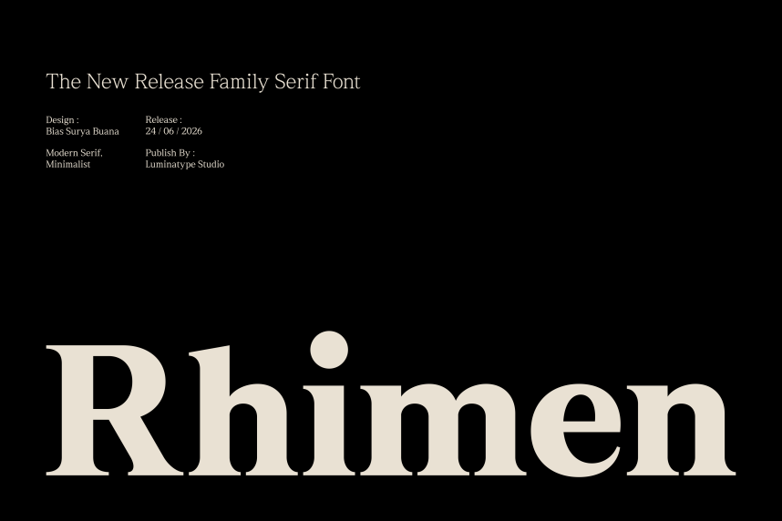 Rhimen 衬线字体 英文字体免费下载