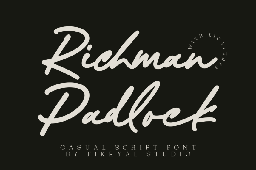 Richman Padlock – Script 花体英文 英文字体免费下载