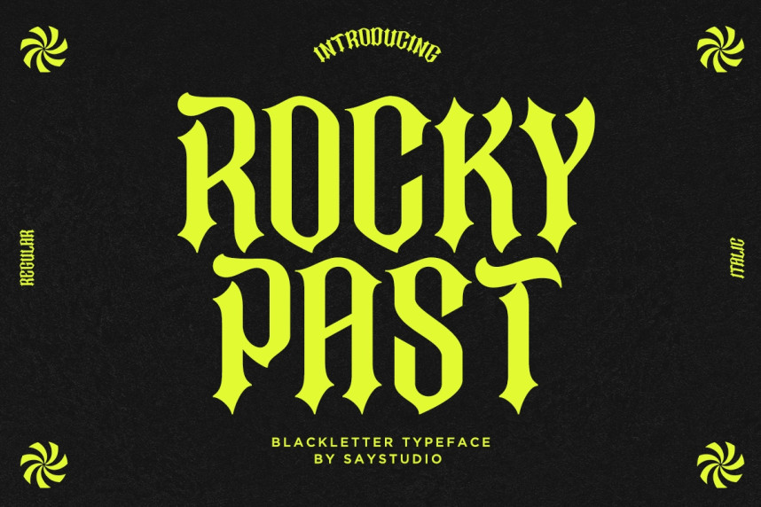index Rocky Past – Blackletter 哥特式 英文字体免费下载