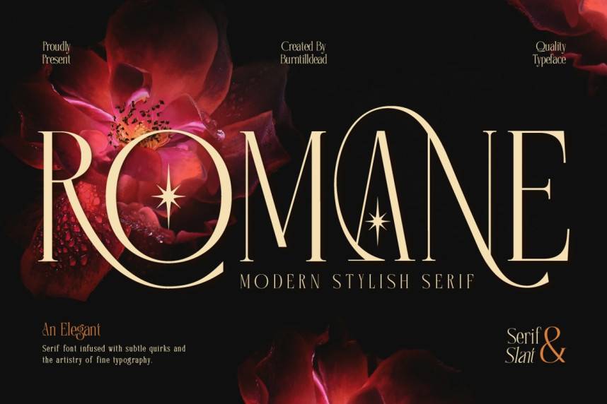 Romane – Elegant Serif 衬线字体 英文字体免费下载