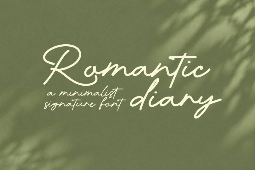 index Romantic Diary 英文手写 英文字体免费下载