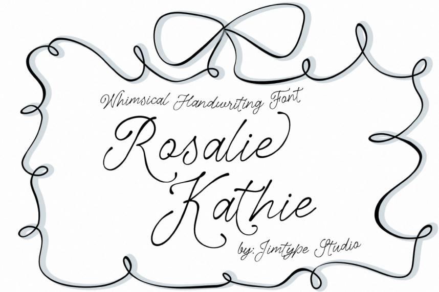 Rosalie Kathie 花体英文 英文字体免费下载
