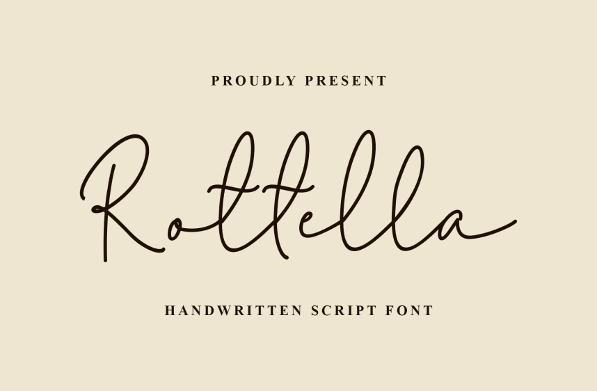 index Rotella Monoline Handwritten 英文手写 英文字体免费下载