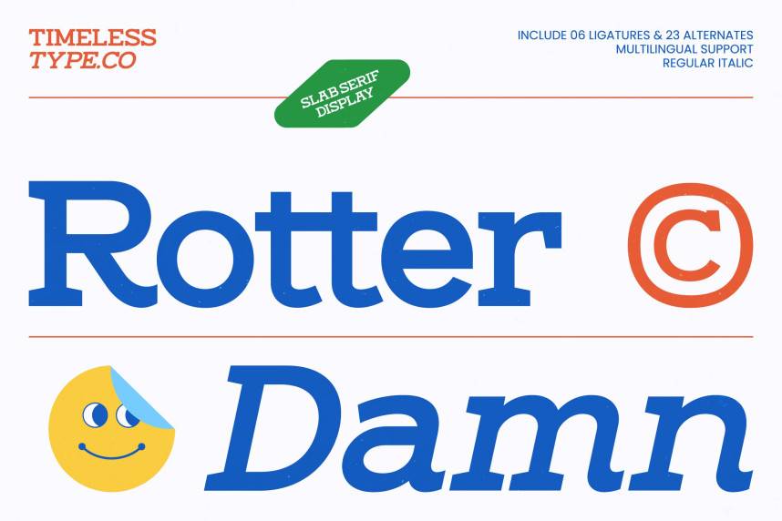 index Rotter Damn 衬线字体 英文字体免费下载