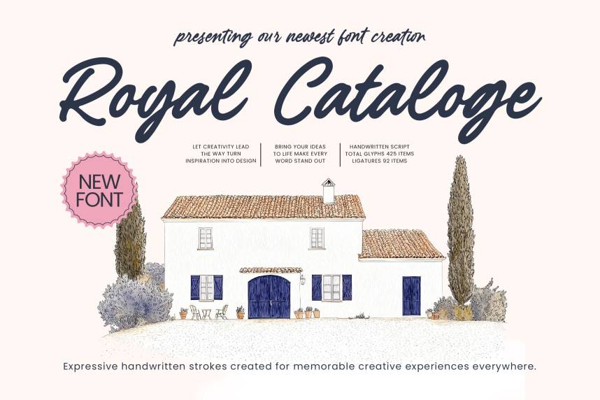 index Royal Cataloge – Handwritten Script 花体英文 英文字体免费下载