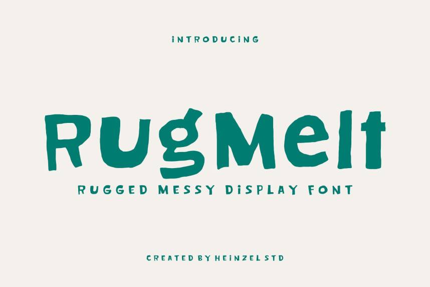 Rugmelt Rugged Messy Display 英文书法 英文字体免费下载