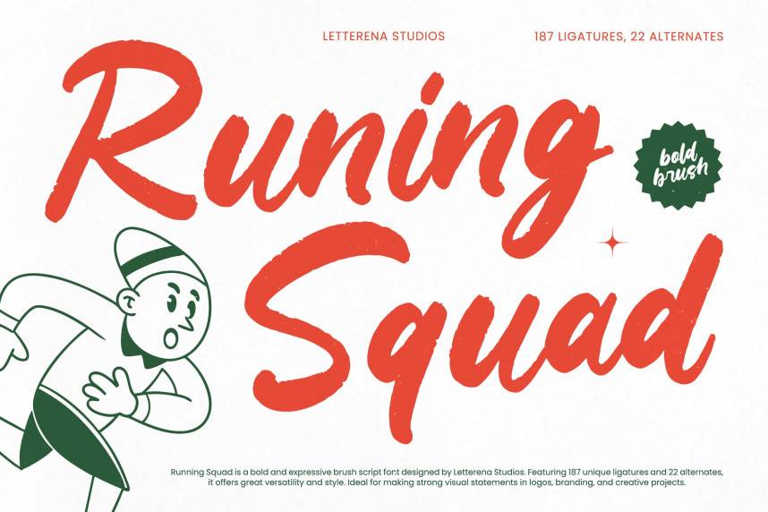 index Runing Squad – Bold Brush Script 花体英文 英文字体免费下载