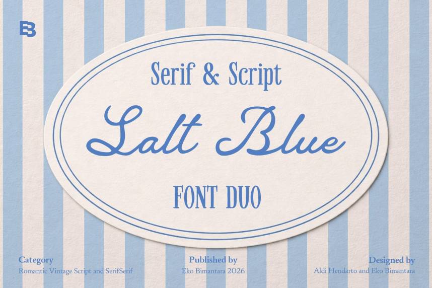 index Salt Blue Font Duo 衬线字体 英文字体免费下载