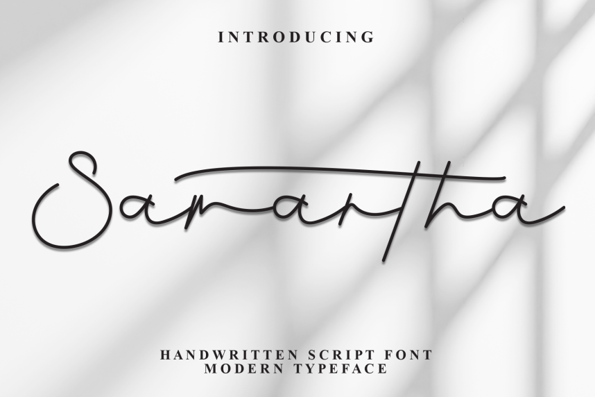 Samantha Handwritten Script 英文手写 英文字体免费下载
