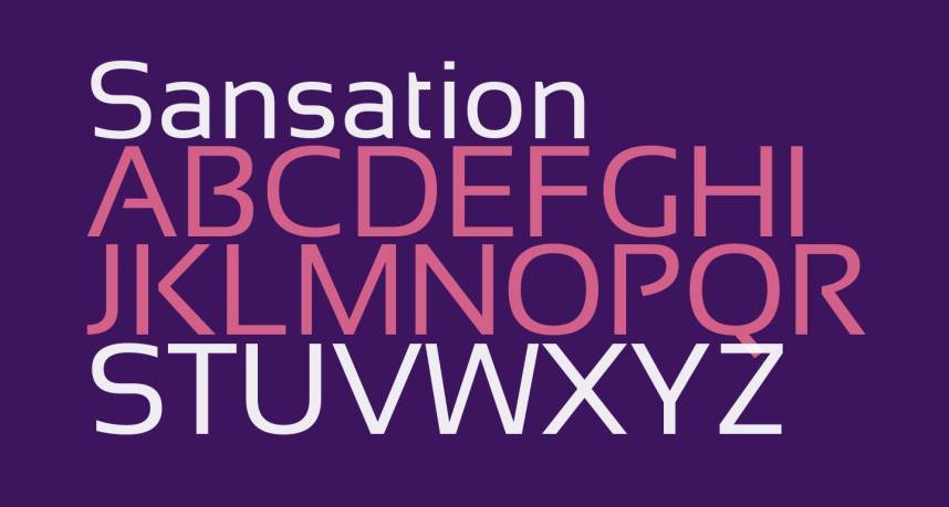 index Sansation 现代无衬线 英文字体免费下载