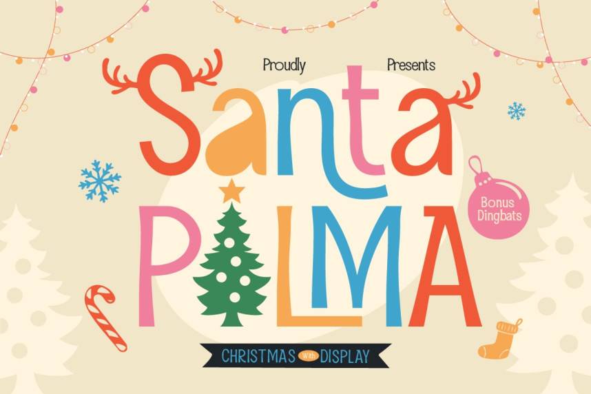 Santa Palma – Playful Christmas 展示字体 英文字体免费下载