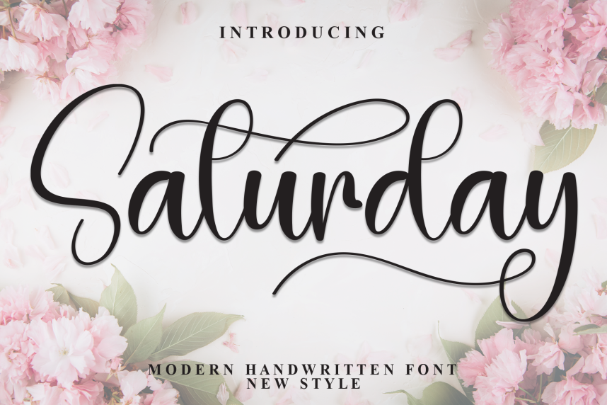 index Saturday Calligraphy Script 英文手写 英文字体免费下载
