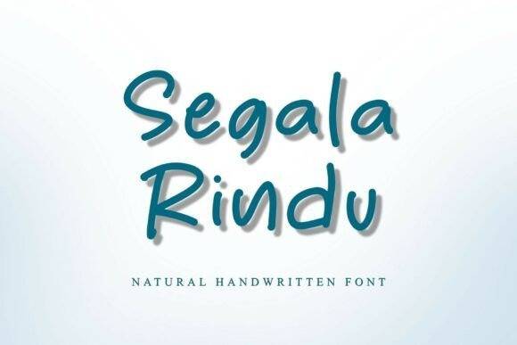 Segala Rindu 英文手写 英文字体免费下载