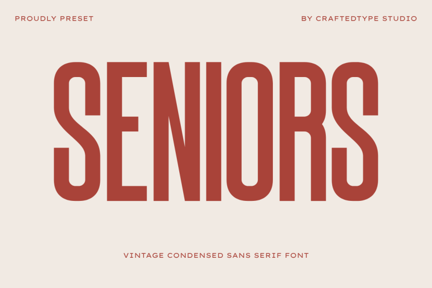Seniors 现代无衬线 英文字体免费下载