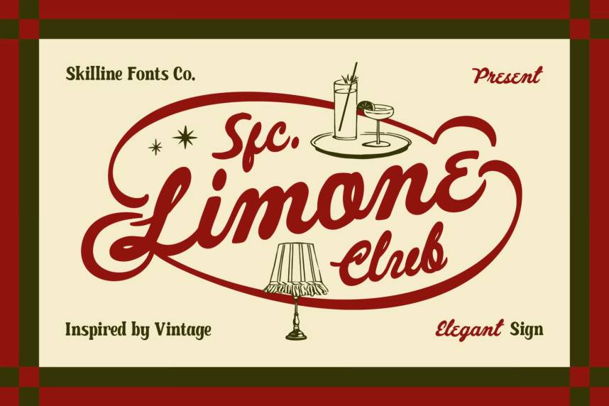 index SFC Limone Club Script 花体英文 英文字体免费下载