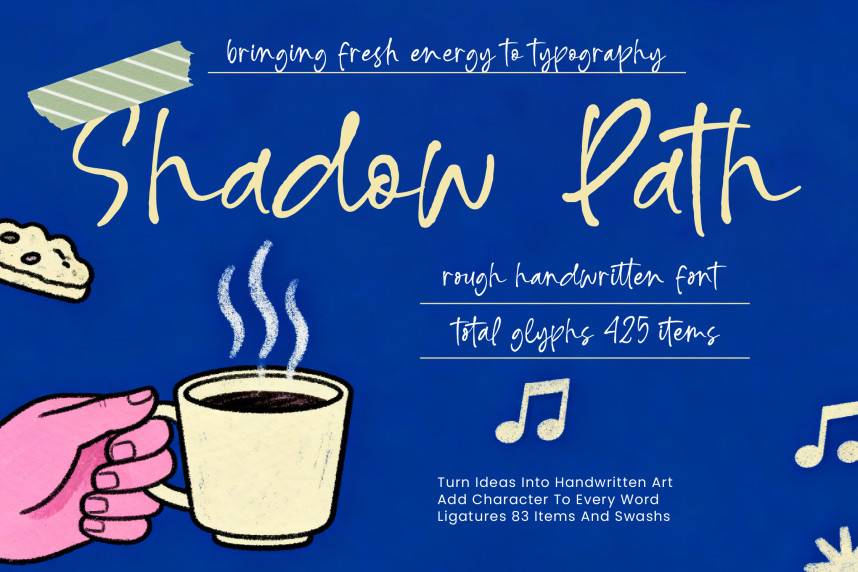 Shadow Path – Rough Handwritten 花体英文 英文字体免费下载