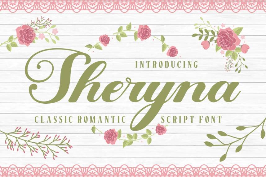 Sheryna Romantic Script 展示字体 英文字体免费下载
