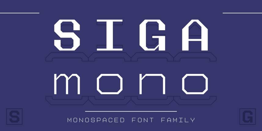 Siga Mono 现代无衬线 英文字体免费下载