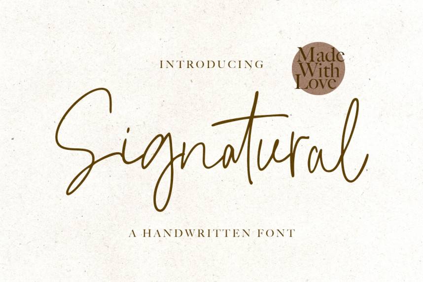 index Signatural – Handwritten 英文手写 英文字体免费下载