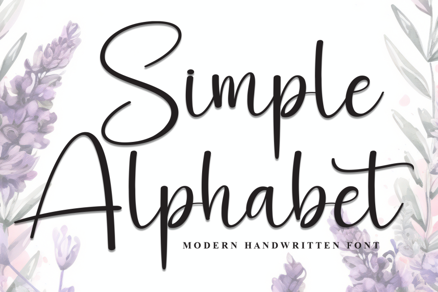 Simple Alphabet Handwritten 英文手写 英文字体免费下载