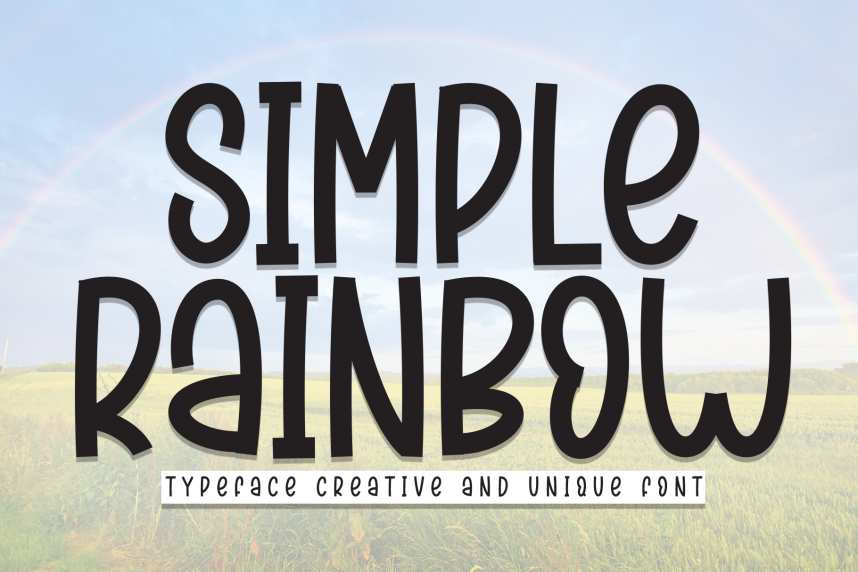 index Simple Rainbow Script 英文手写 英文字体免费下载