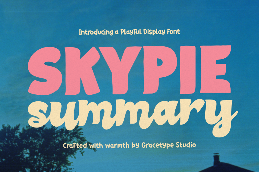 Skypie Summary | Playful Display 英文手写 英文字体免费下载
