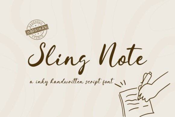 Sling Note 英文手写 英文字体免费下载