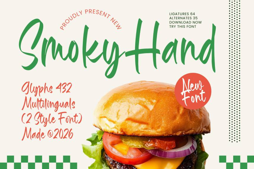 Smoky Hand – Stylish Handwritten 花体英文 英文字体免费下载